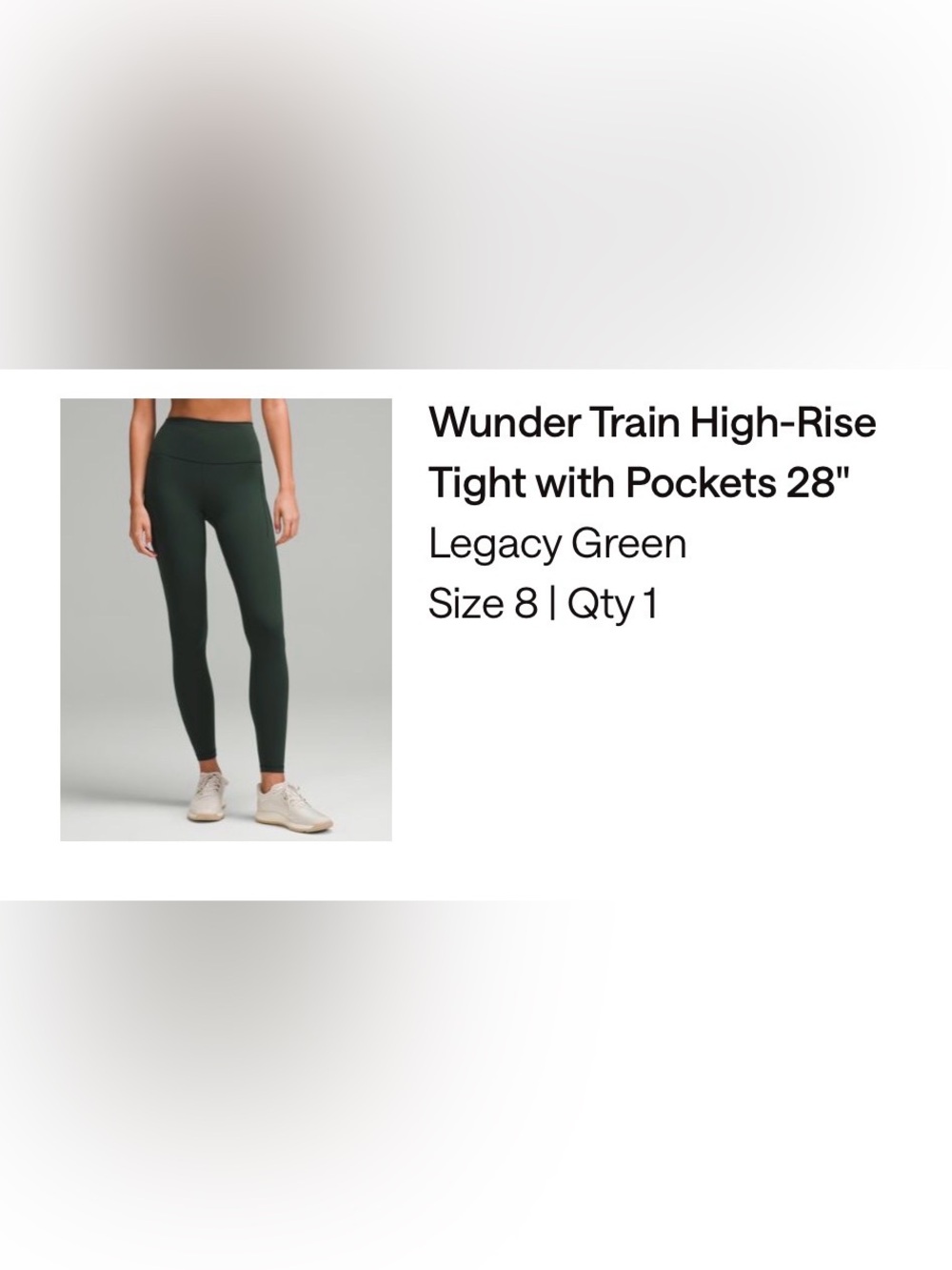 lululemon Wunder Train Tight in Legacy Green